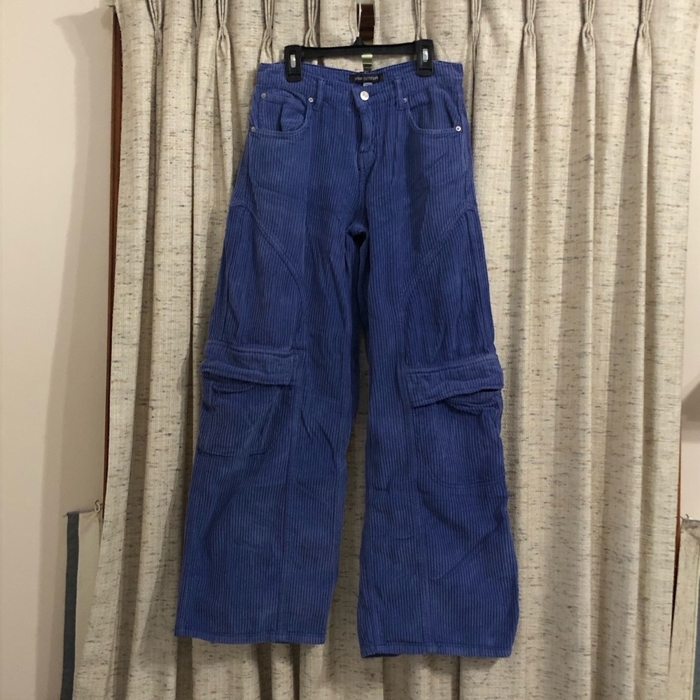 Urban Outfitters Y2K-Inspired Wide Leg Corduroy Cargo Jean - 24